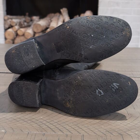 Arturo Chiang "Bes" Black Leather Riding Boot with Studs Sz 9.5 - Picture 11 of 16